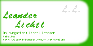 leander lichtl business card